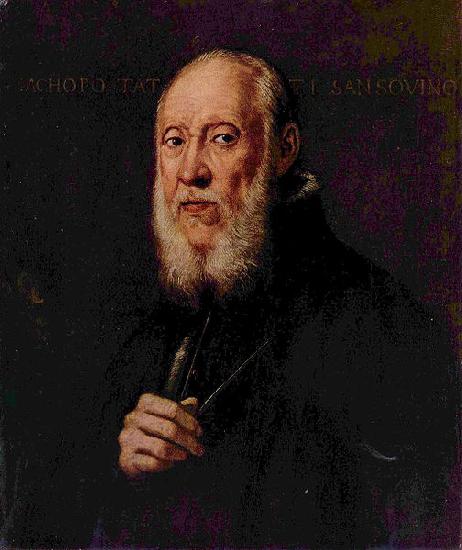Jacopo Tintoretto Portrat des Bildhauers Jacopo Sansovino oil painting image